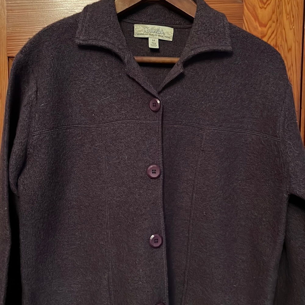 Cabela’s Wool Cardigan Purple